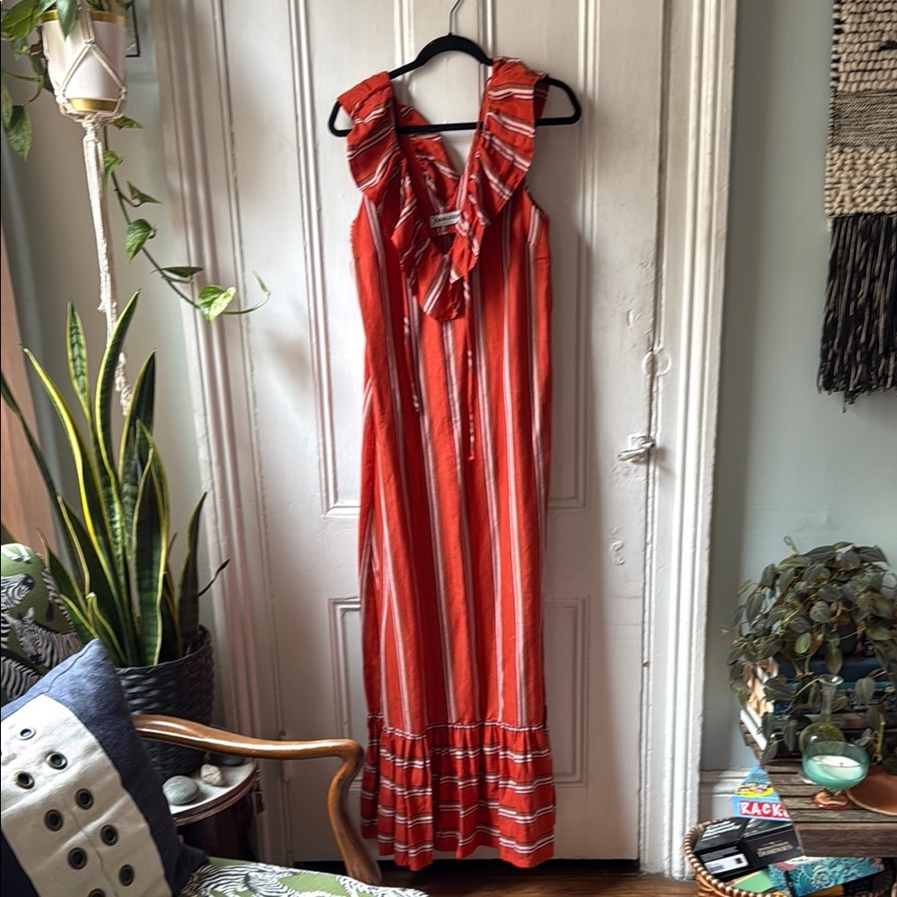 Red  Striped Maxi Dress Carleen